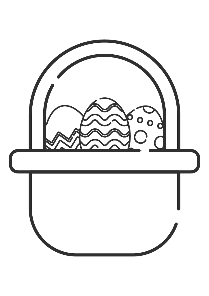Easter Egg Line Coloring Page