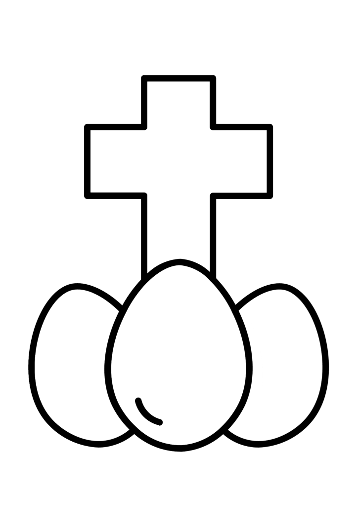 Easter Egg Outline Coloring Page