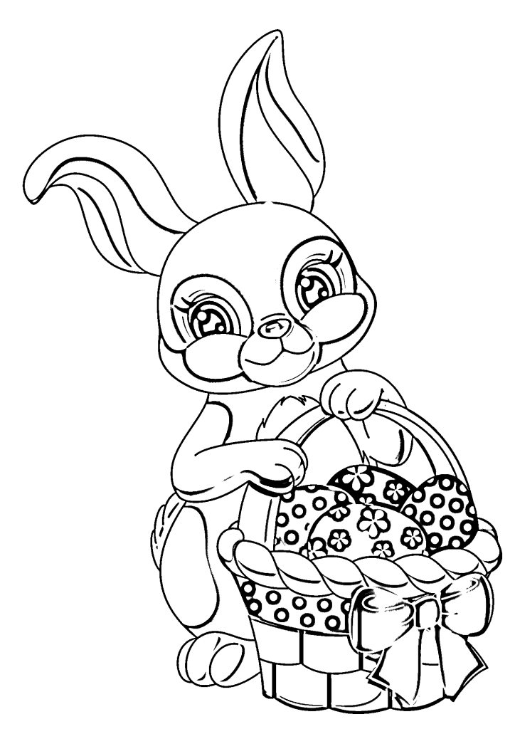 Easter Egg Painting Coloring Page