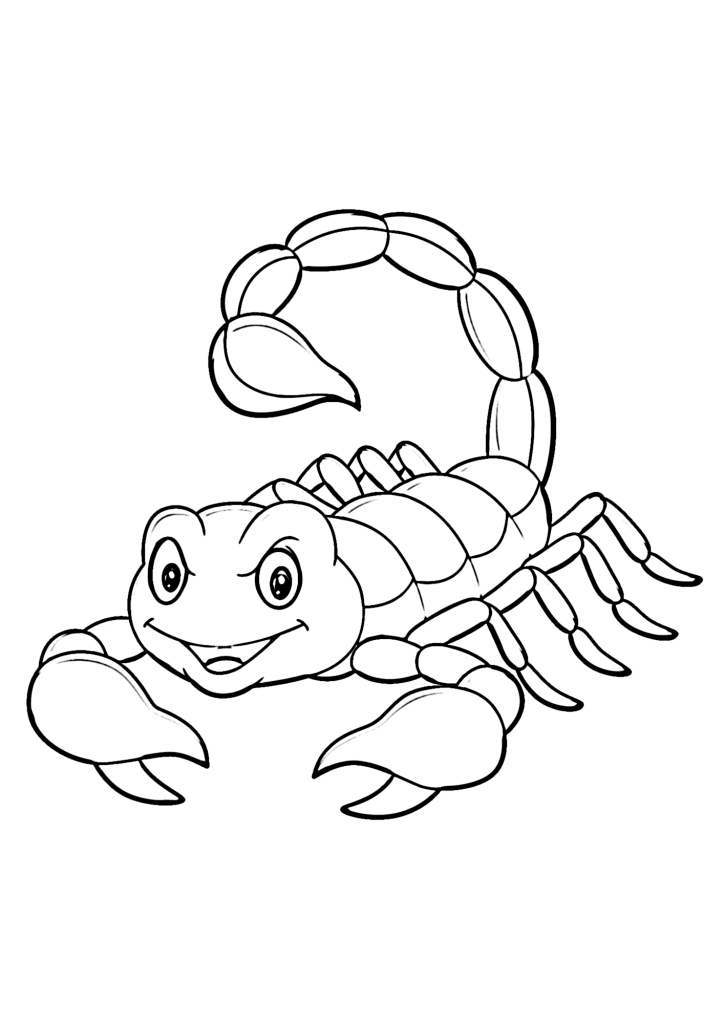 Easy Coloring Pages Scorpion
