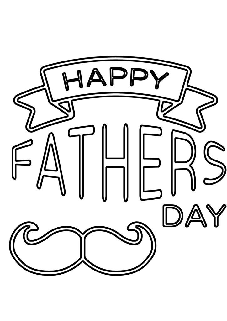 Father's Day Banner Coloring Pages