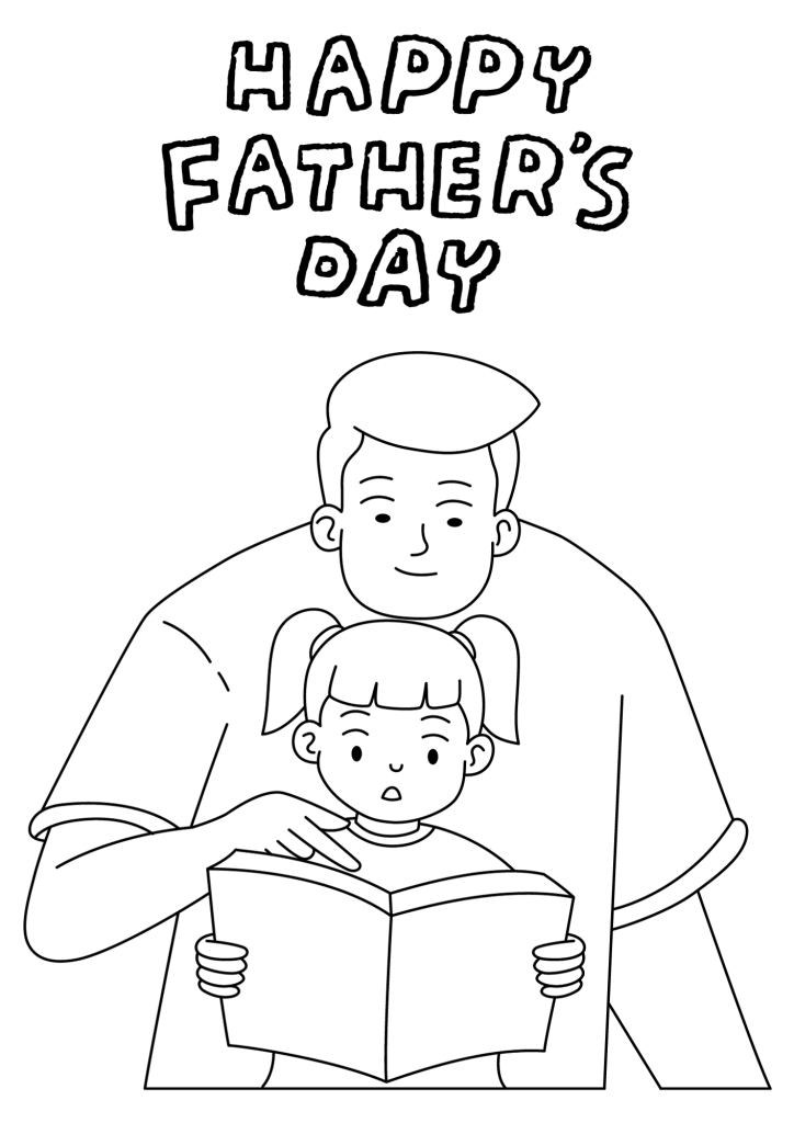Father's Day Drawing Coloring Pages