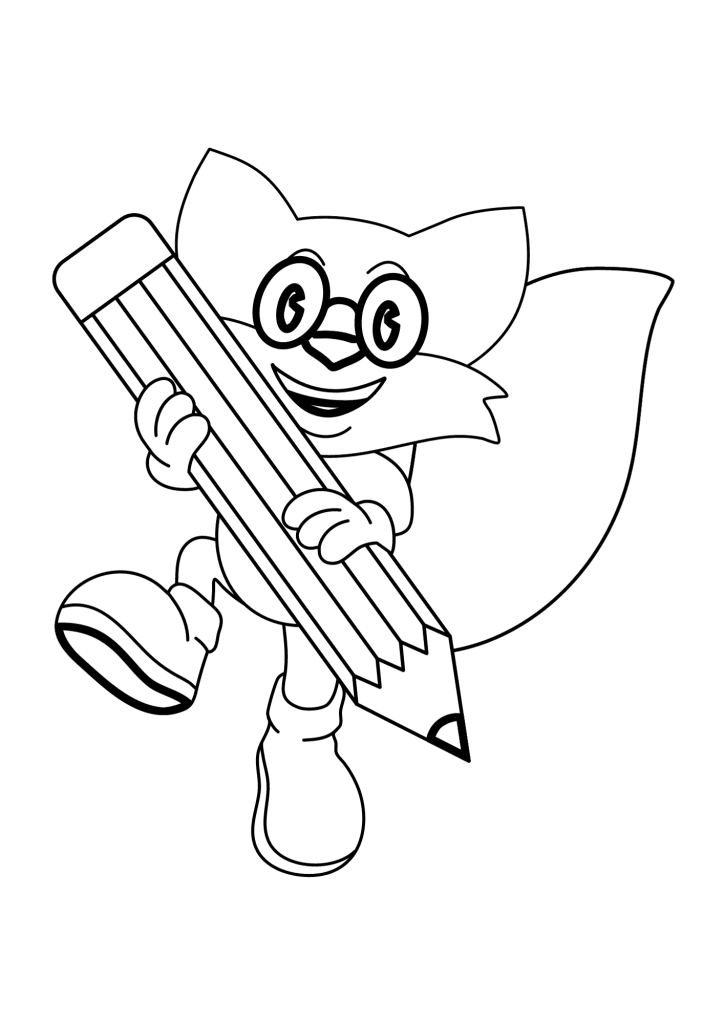 Fox Cartoon Coloring Pages
