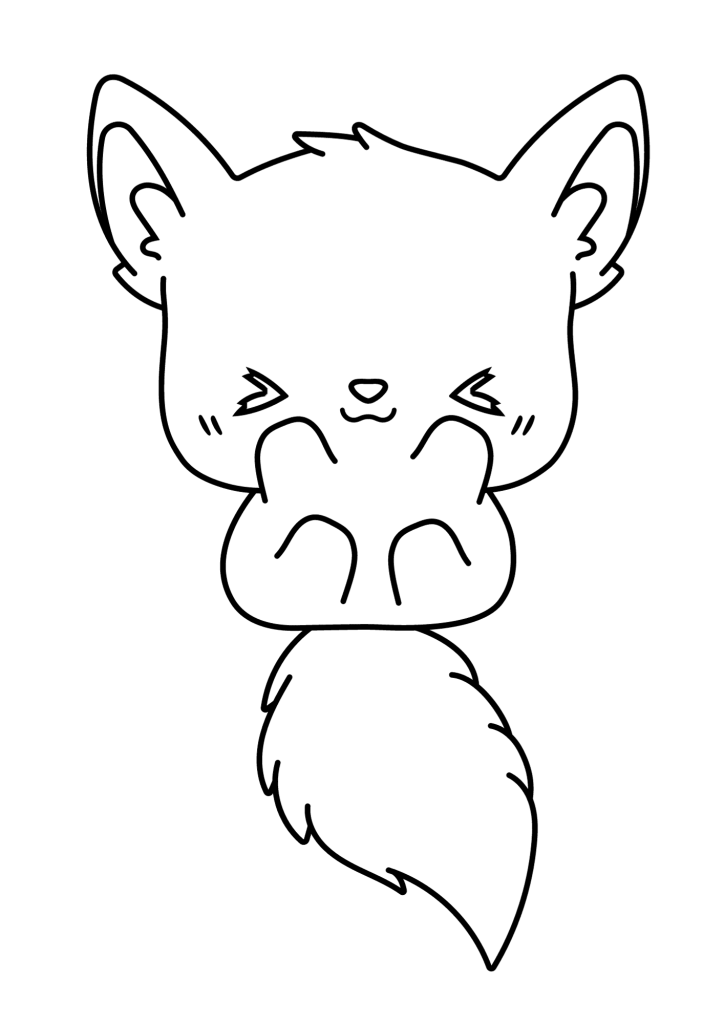 Fox Coloring Page For Children