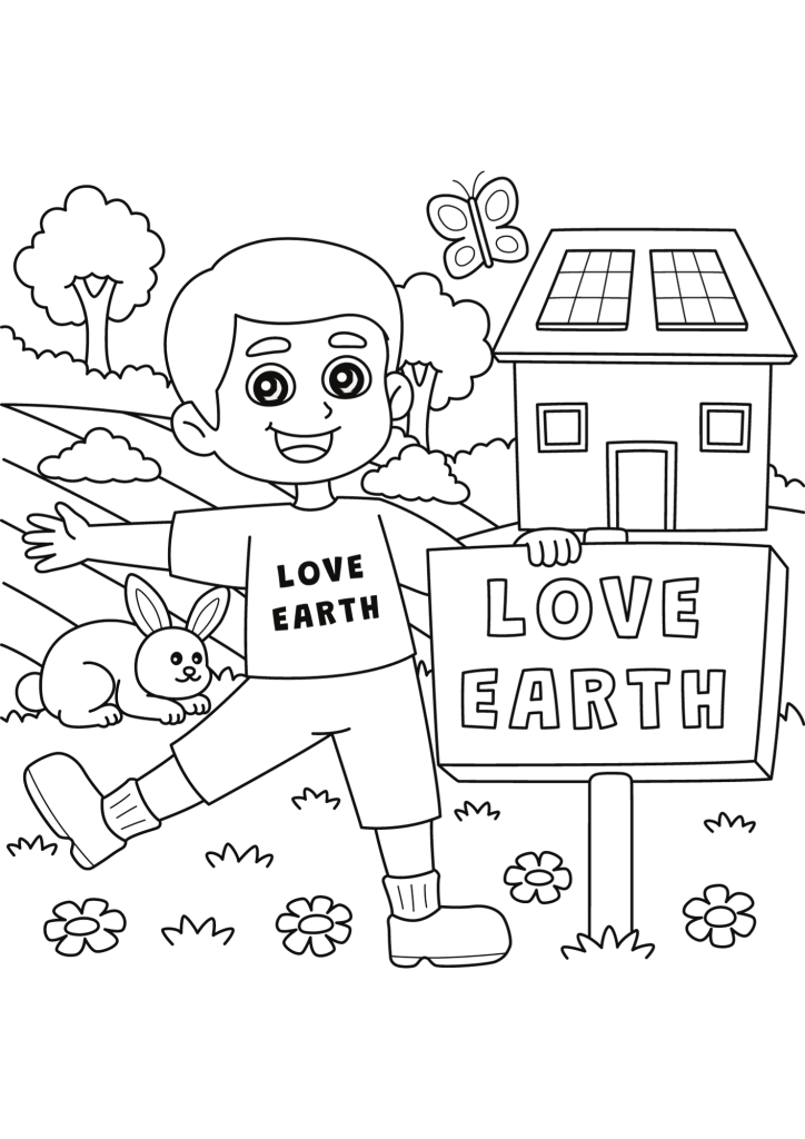 Free Earth Day Coloring Page
