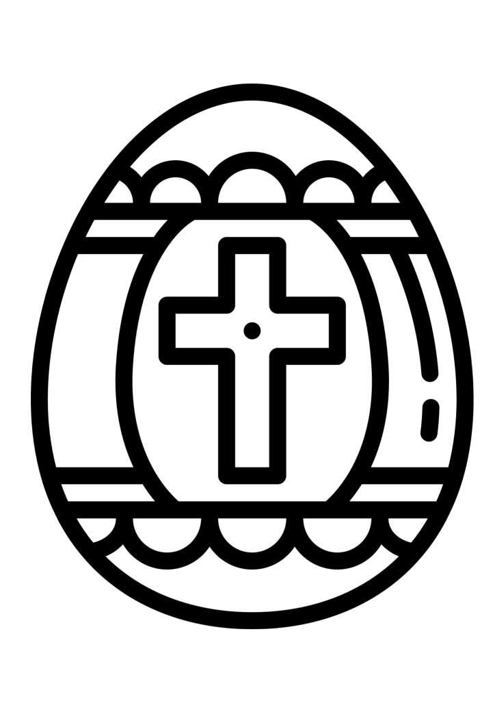 Free Easter Cross Coloring Page