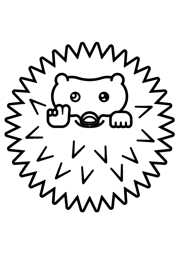 Free Hedgehog Coloring Page