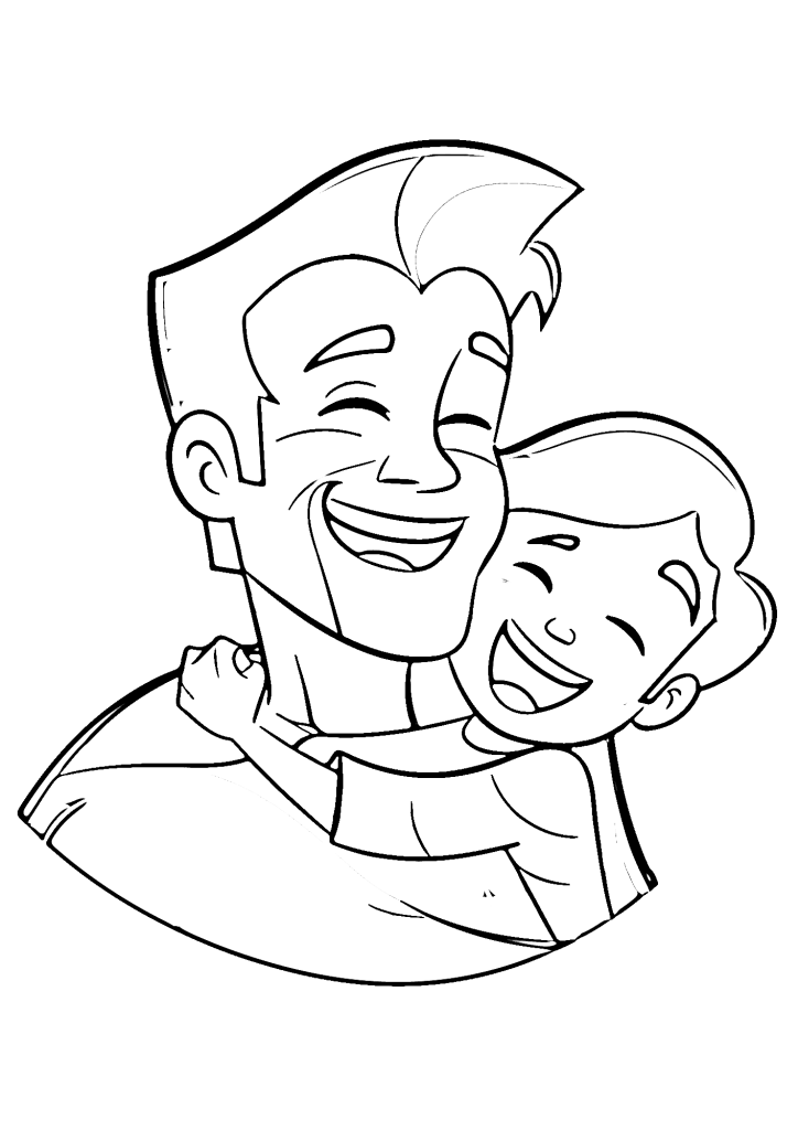 Free Drawing Father's Day Coloring Page