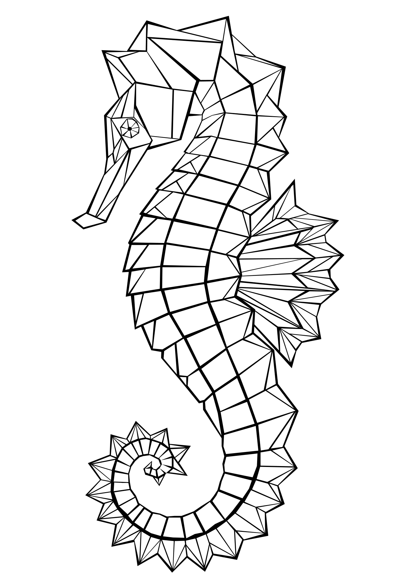 Free Printable Seahorse Coloring Pages