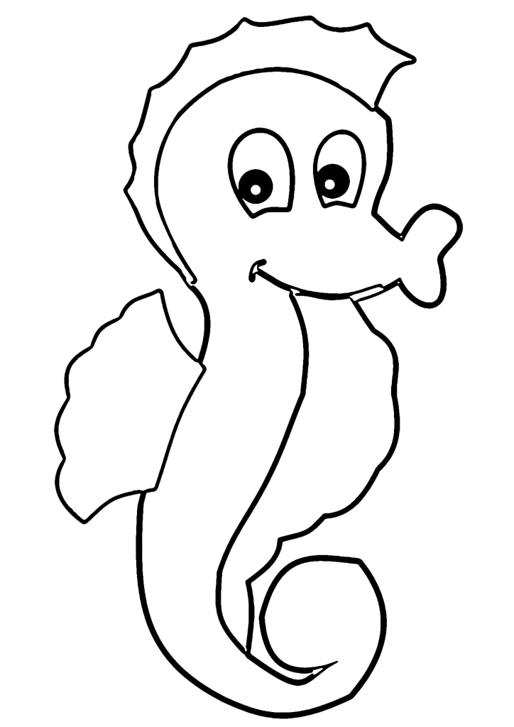 Free Seahorse Coloring Pages