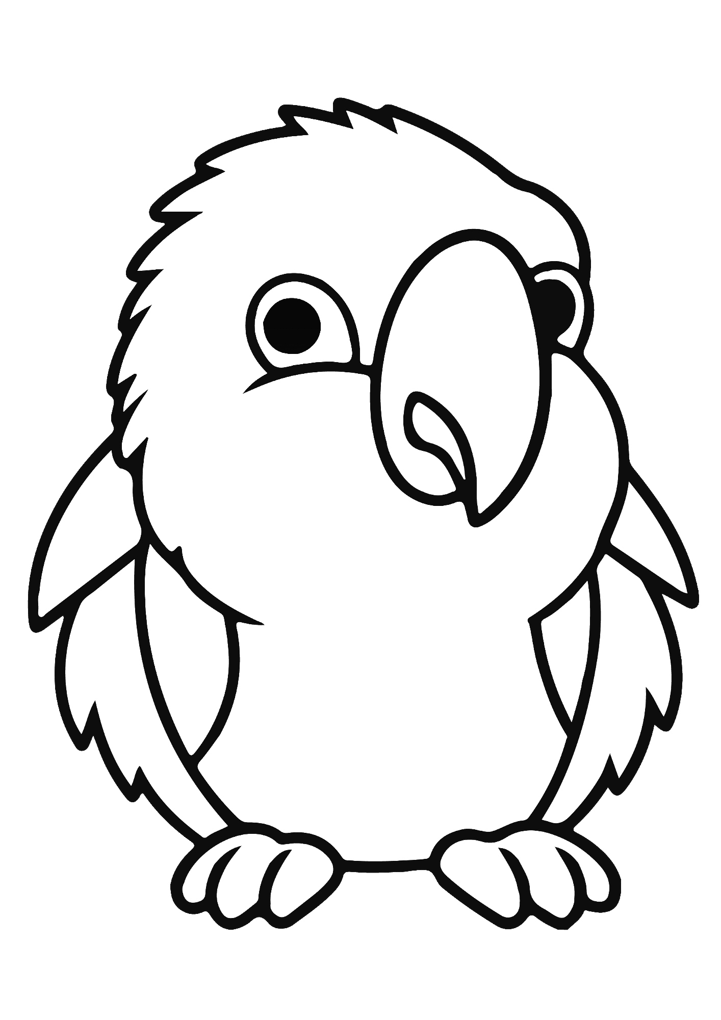 Funny Cockatoo Coloring Page