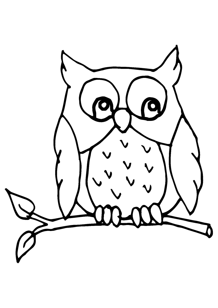 Girly Cute Owl Coloring Pages