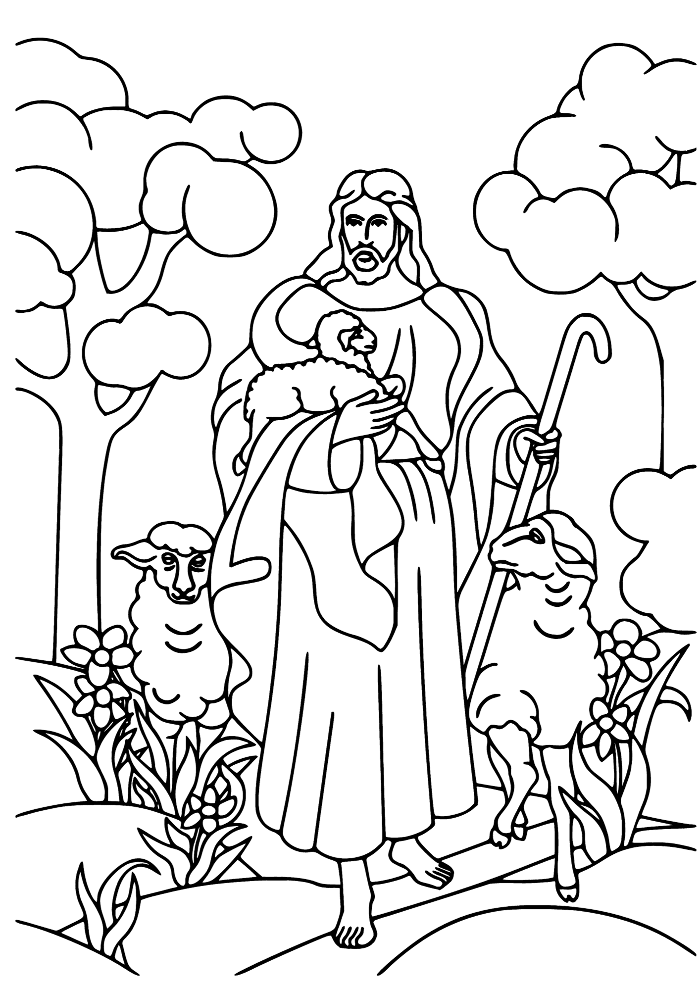 Image Jesus Coloring Page
