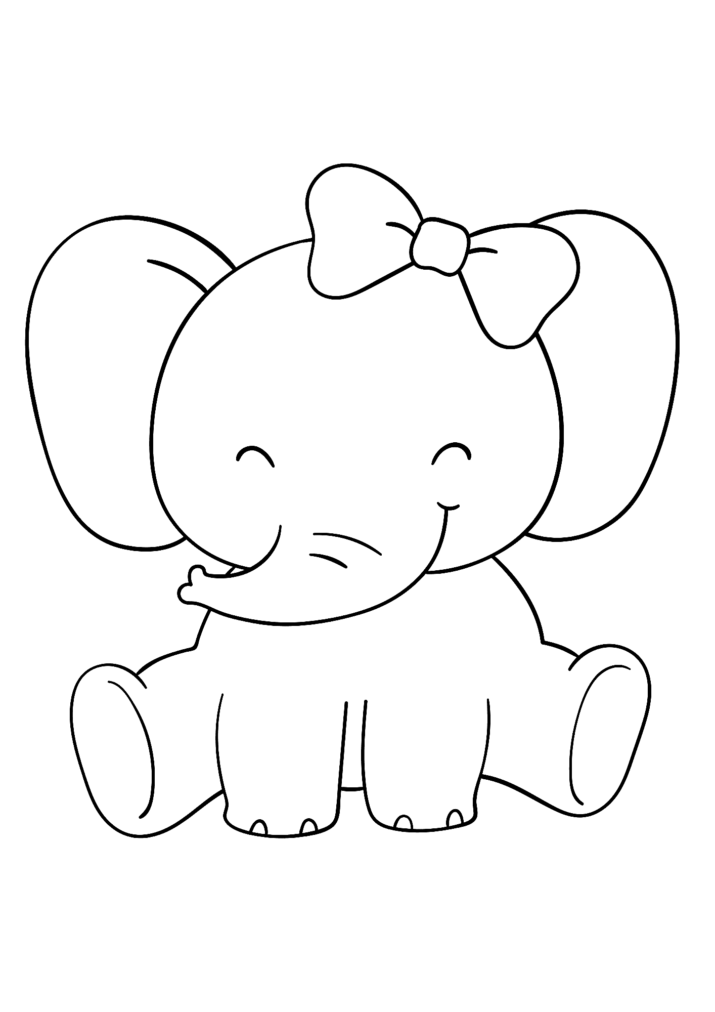 Image Of Elephant Coloring Page