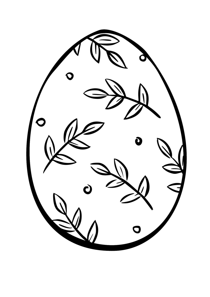 Image Of Easter Egg Coloring Page