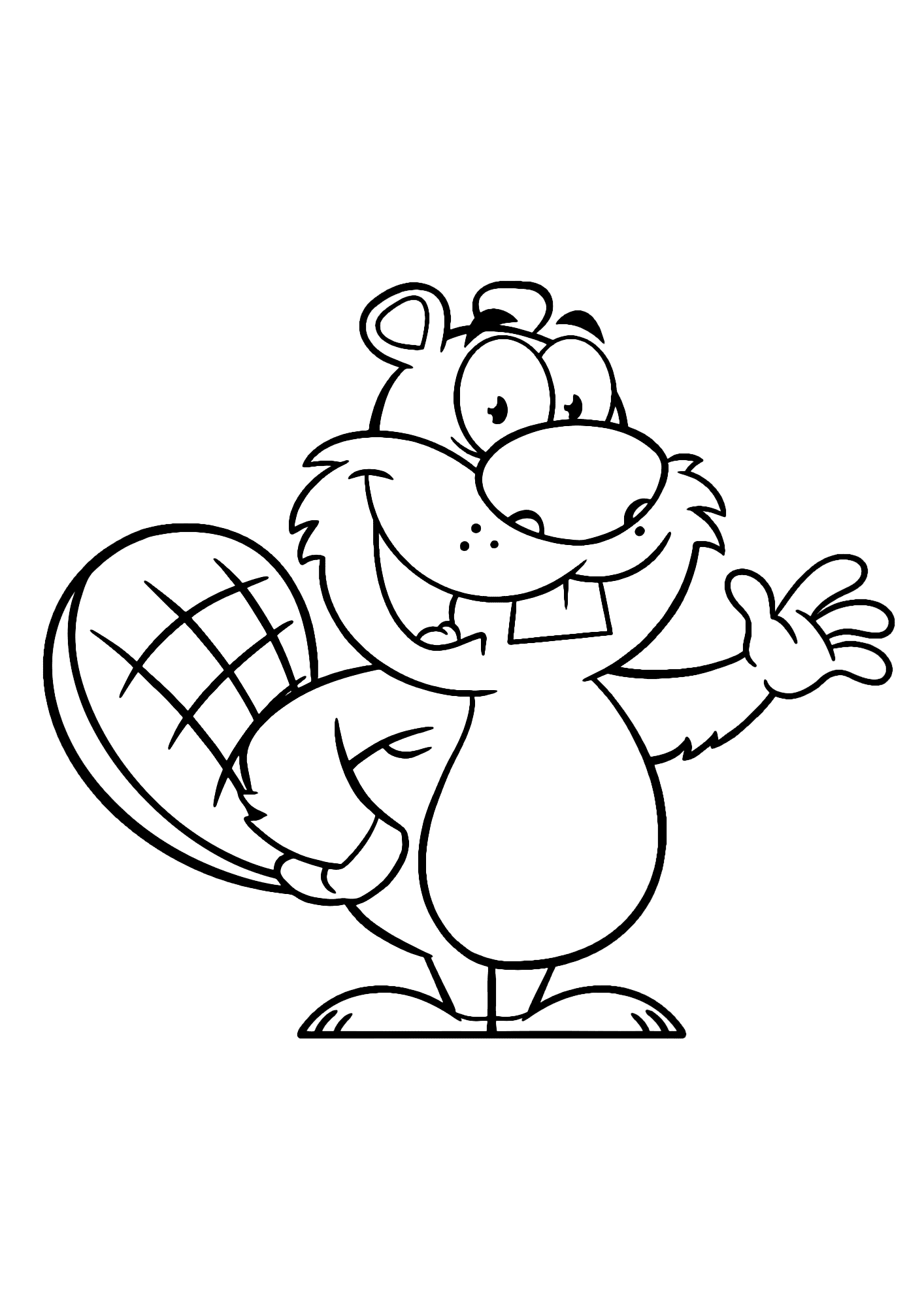 Imgae Of Beaver Coloring Page