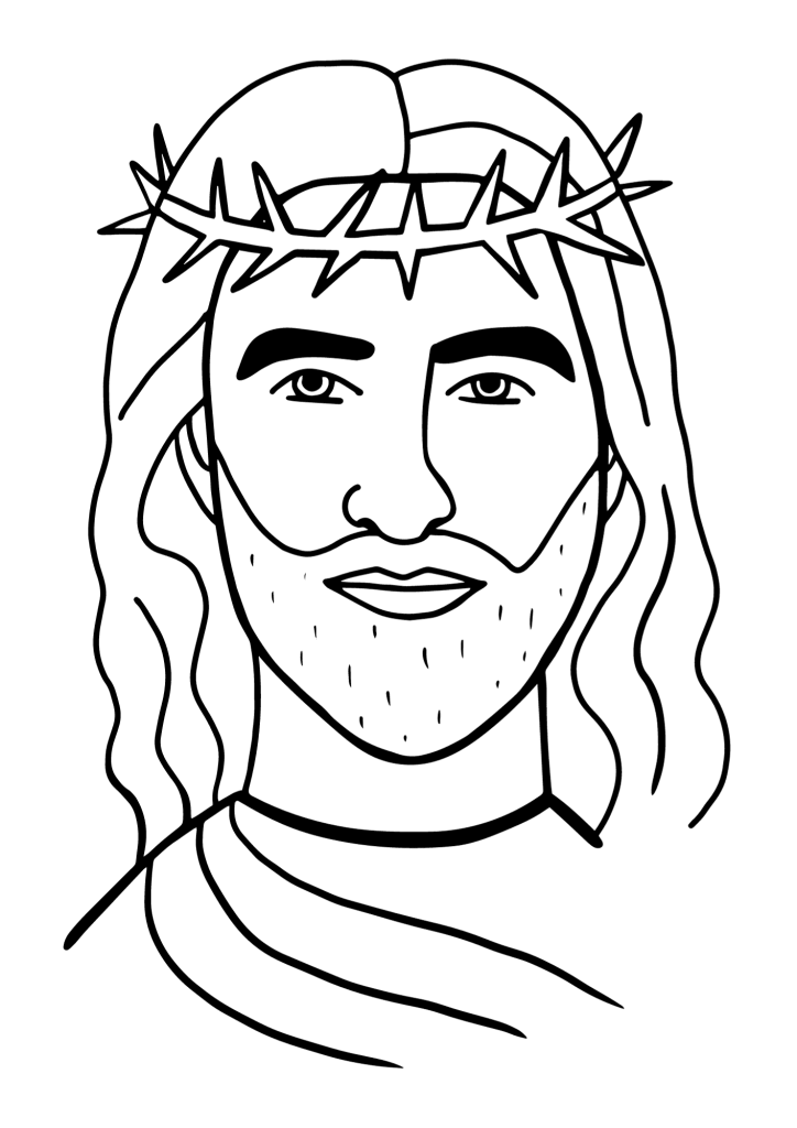 Jesus Face Coloring Page