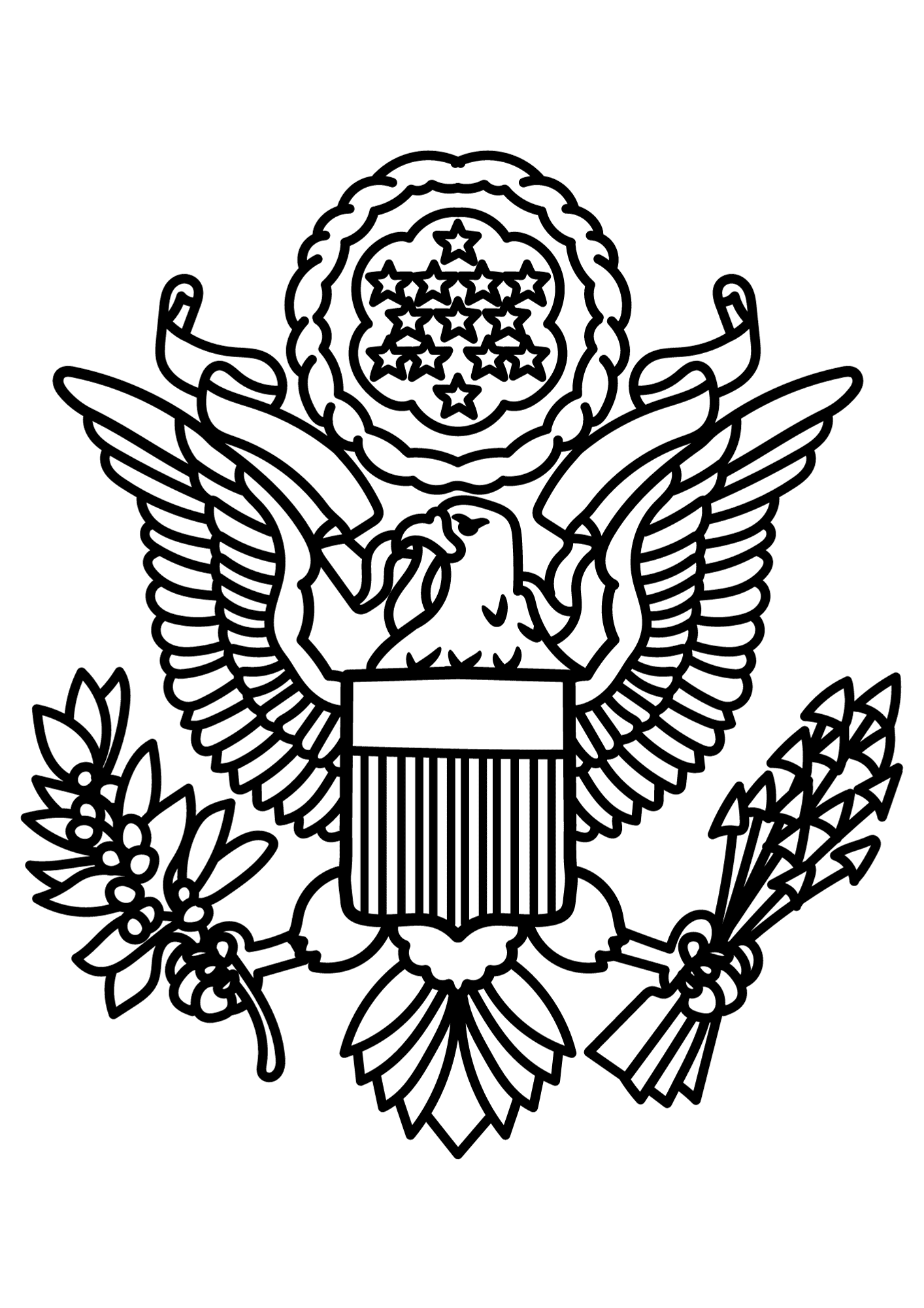 Logo Eagle Coloring Pages