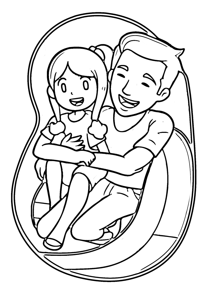 Lovely Father's Day Coloring Page