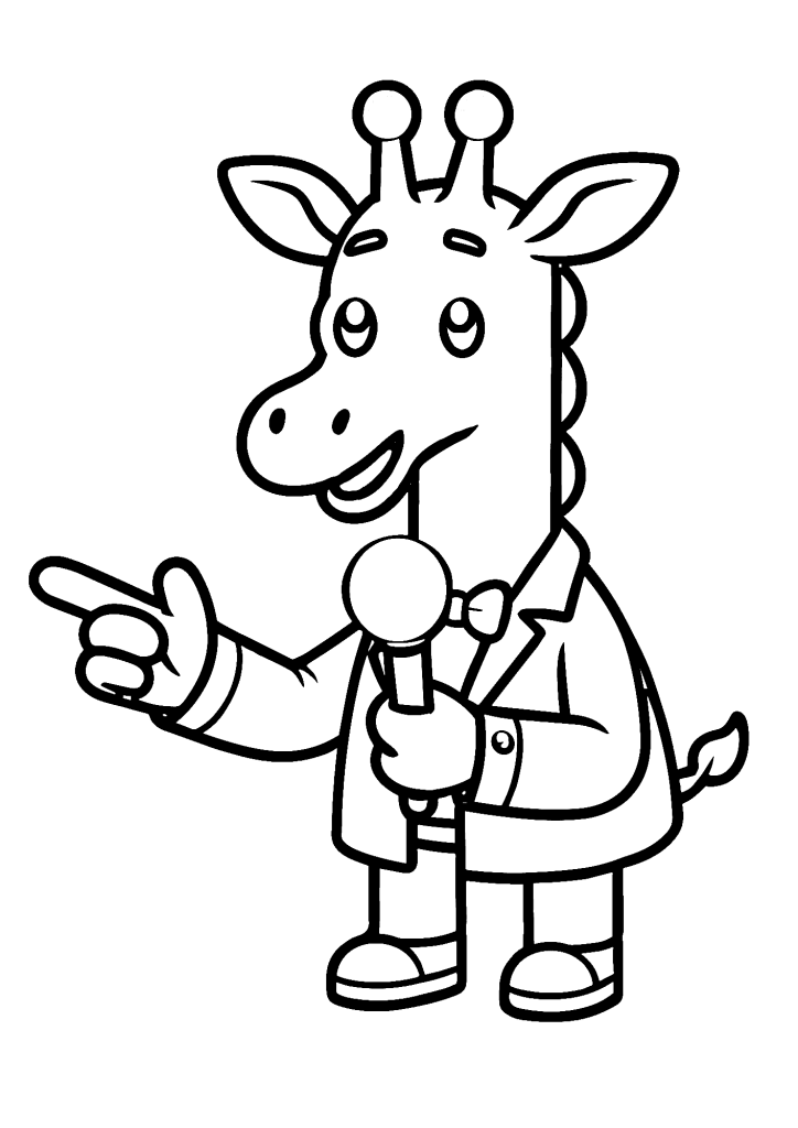 Lovely Giraffe Coloring Page