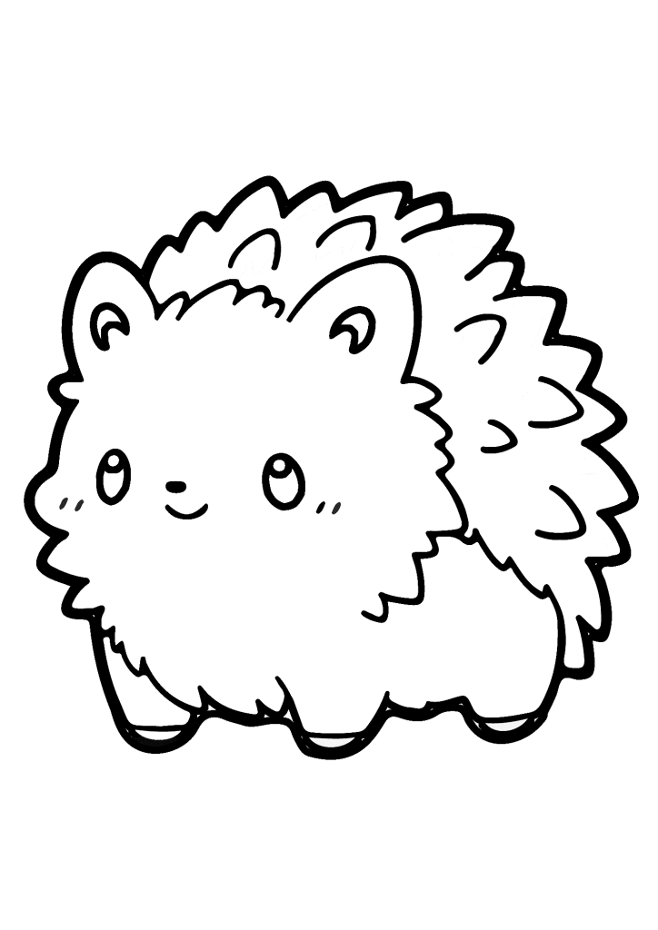 Lovely Hedgehog Coloring Page