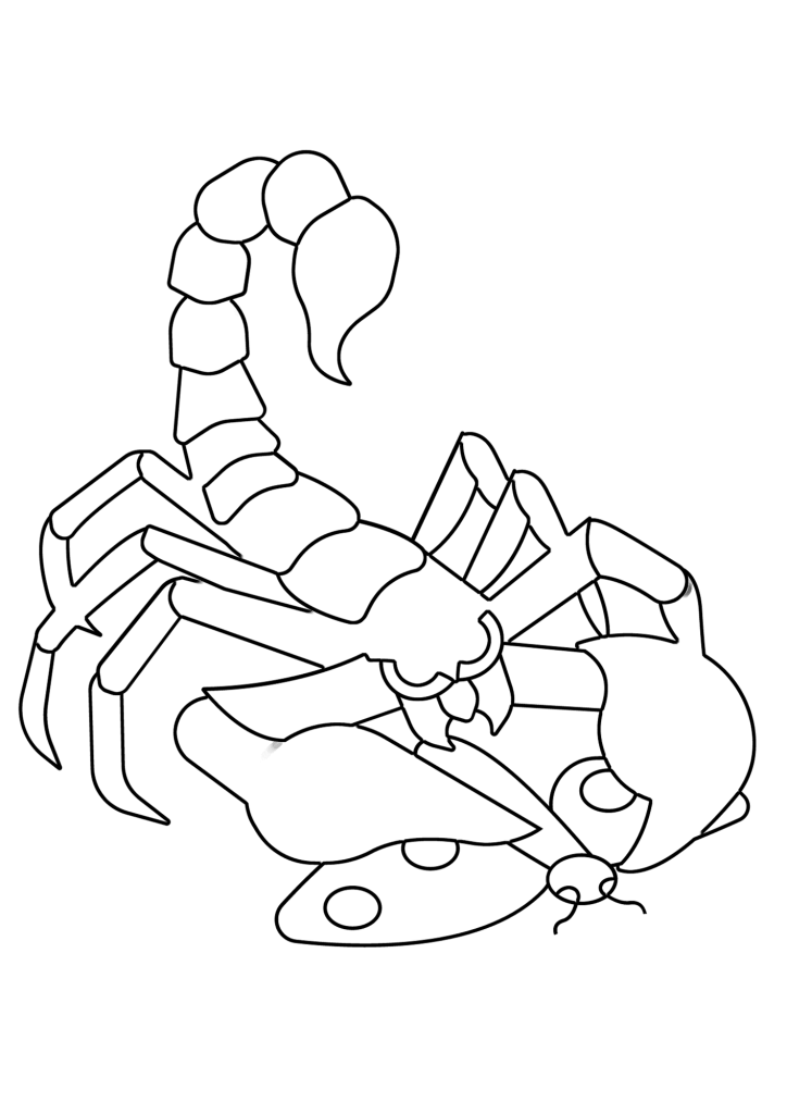 Lovely Scorpions Coloring Page
