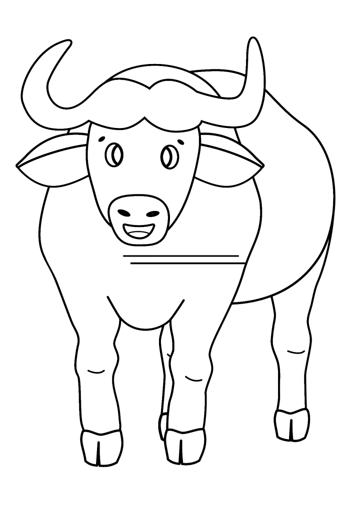 Lovely Buffalo Coloring Page