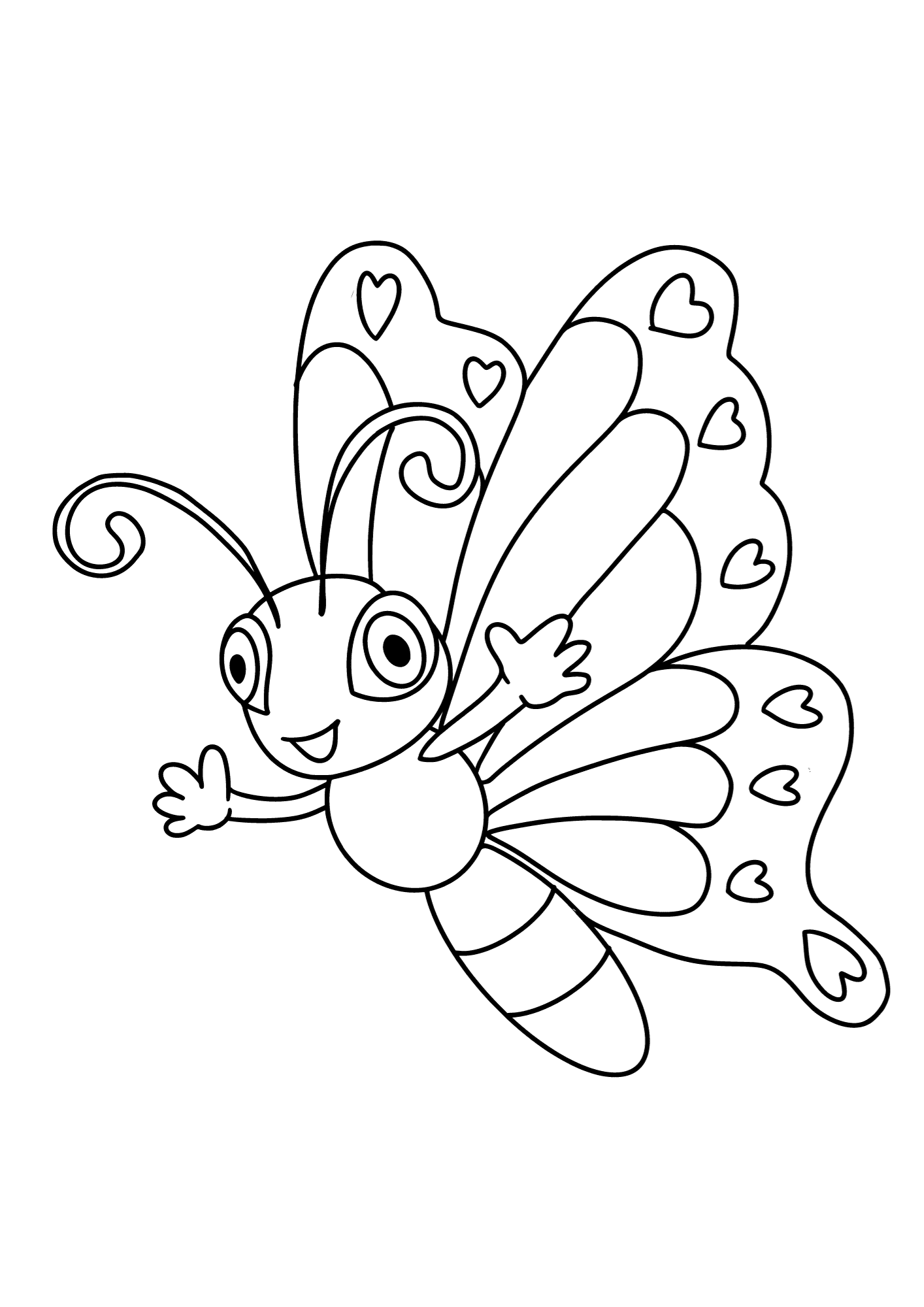 Lovely Butterfly Coloring Pages Free
