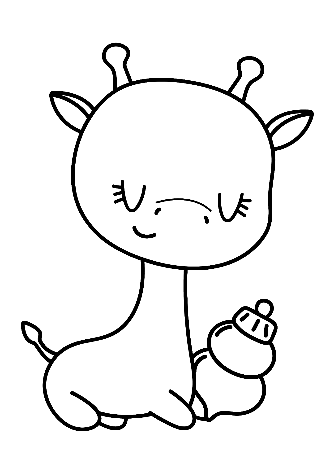 Picture Of Giraffe Coloring Page