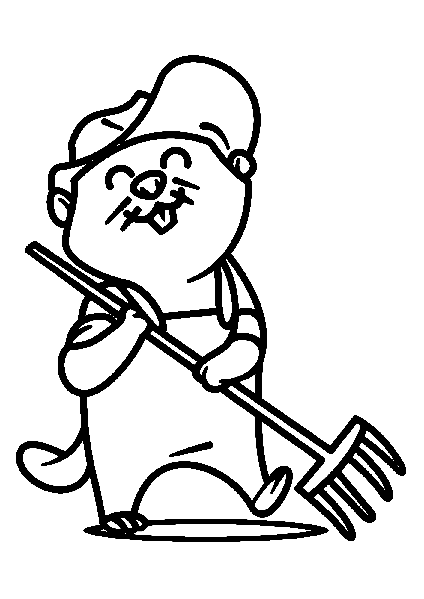 Printable Beaver Coloring Page