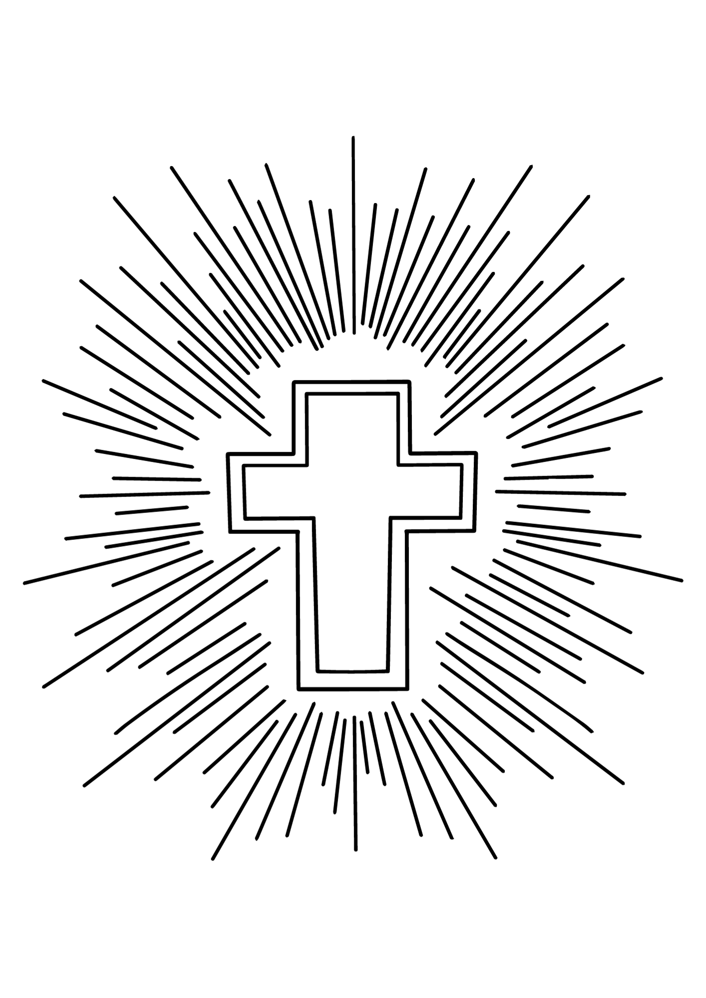Printable Easter Cross Coloring Page