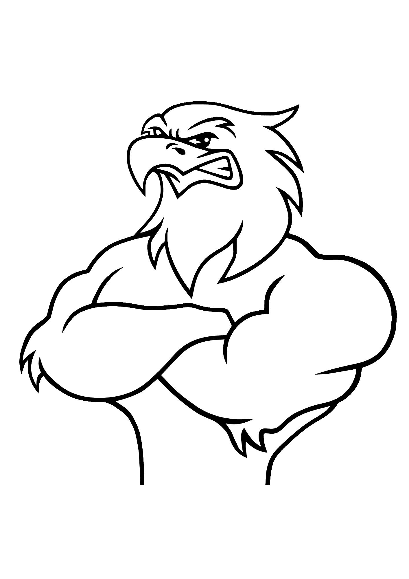 Printable Eagle Crazy Coloring Pages