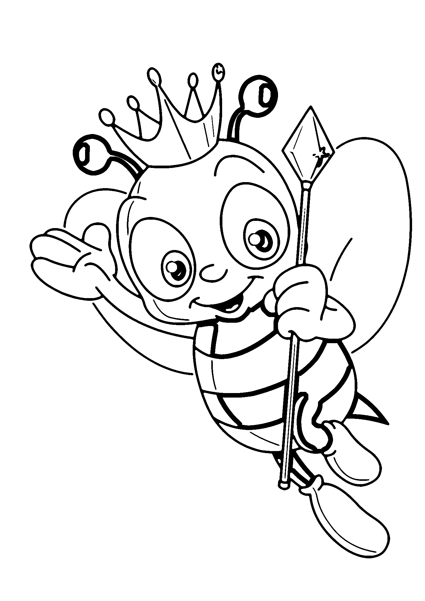 Queen Bee Coloring Page