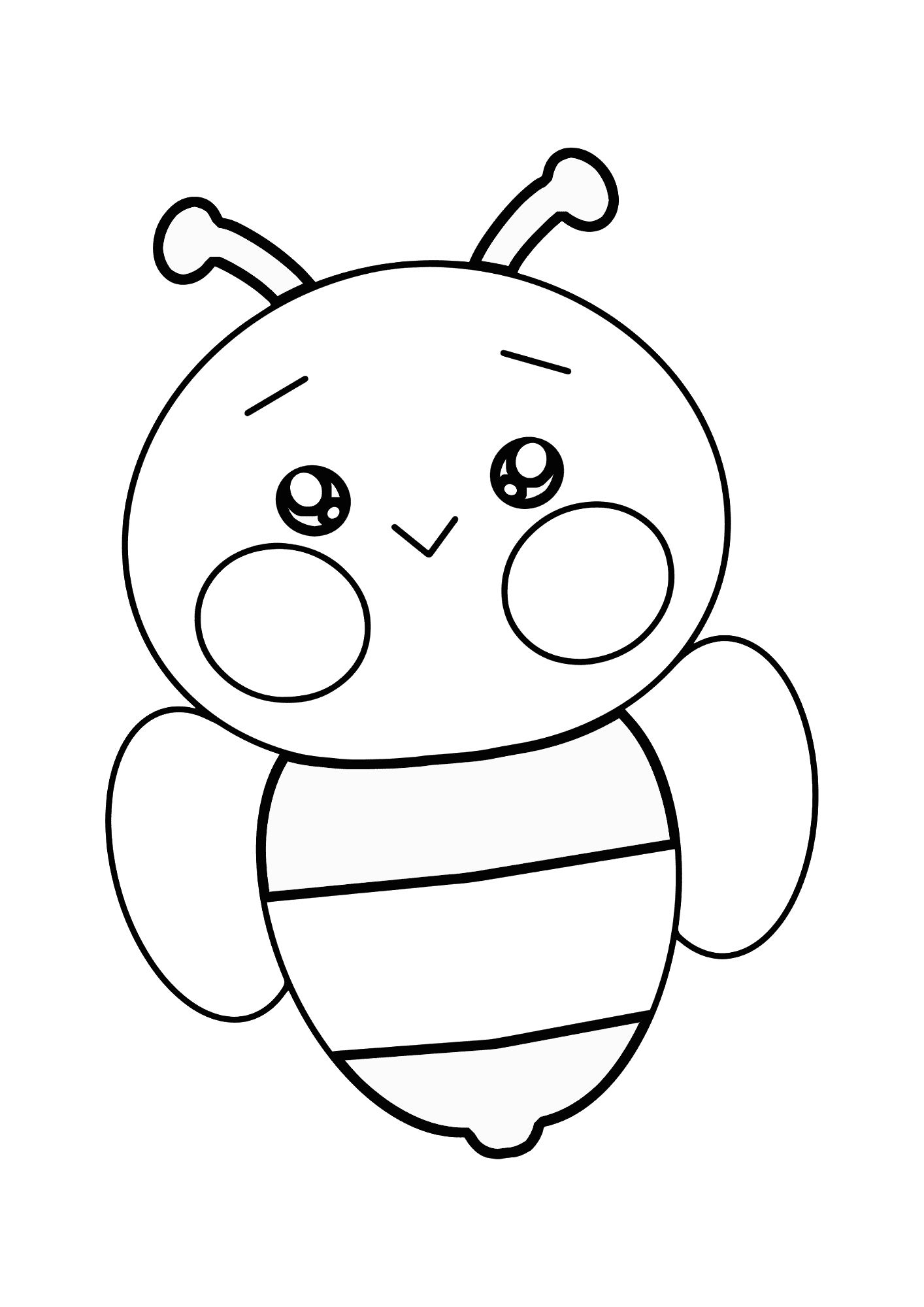 Realistic Bee Coloring Pages