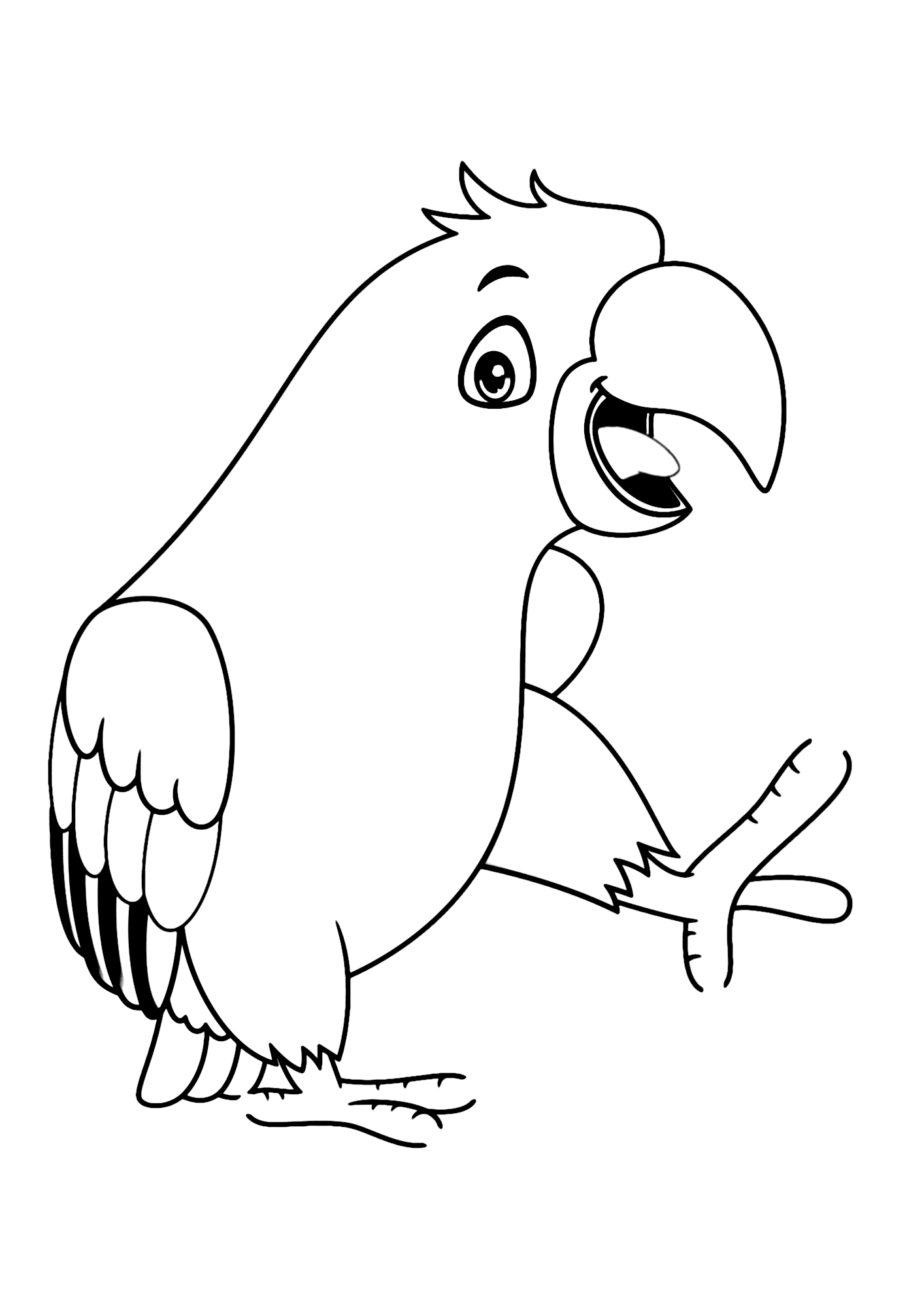 Red Cockatoo Coloring Page