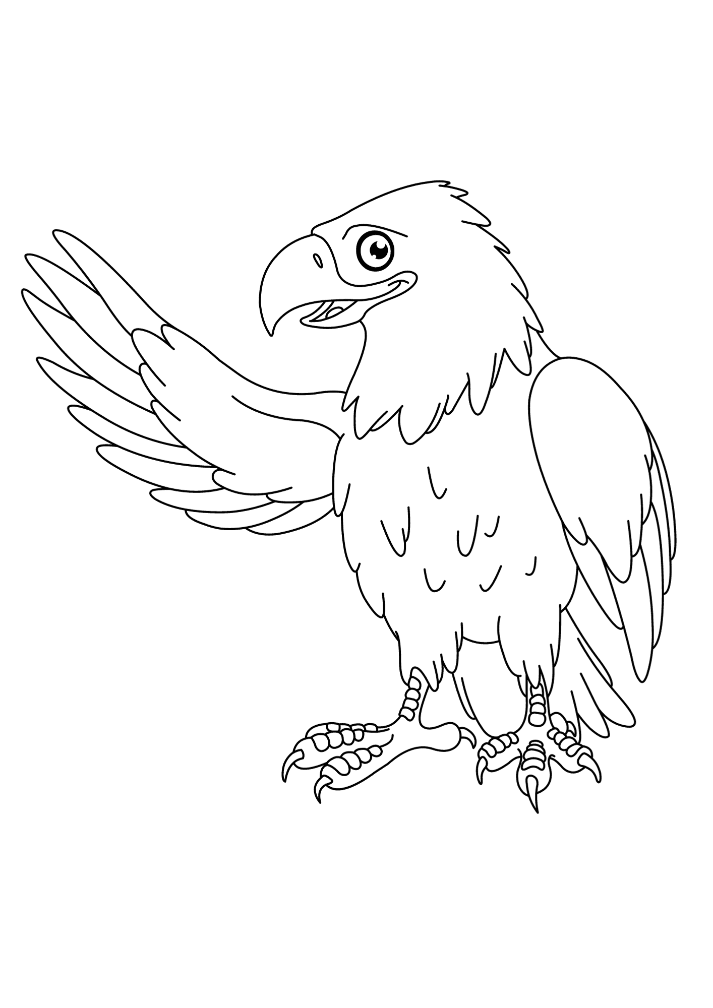 Simple Eagle Coloring Page