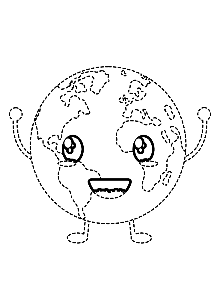 Strong Earth Day Coloring Page