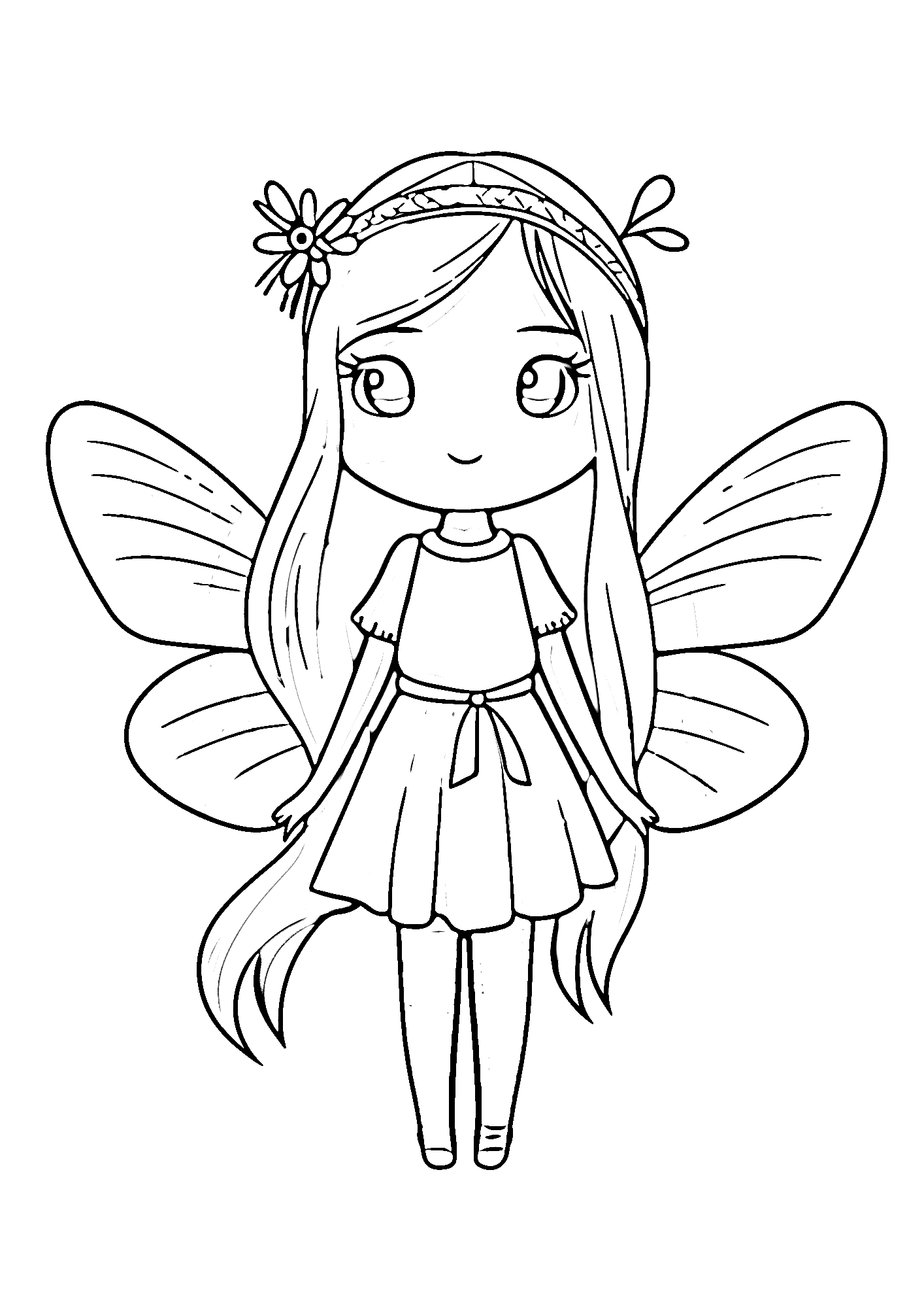 Sweet Butterfly Coloring Page