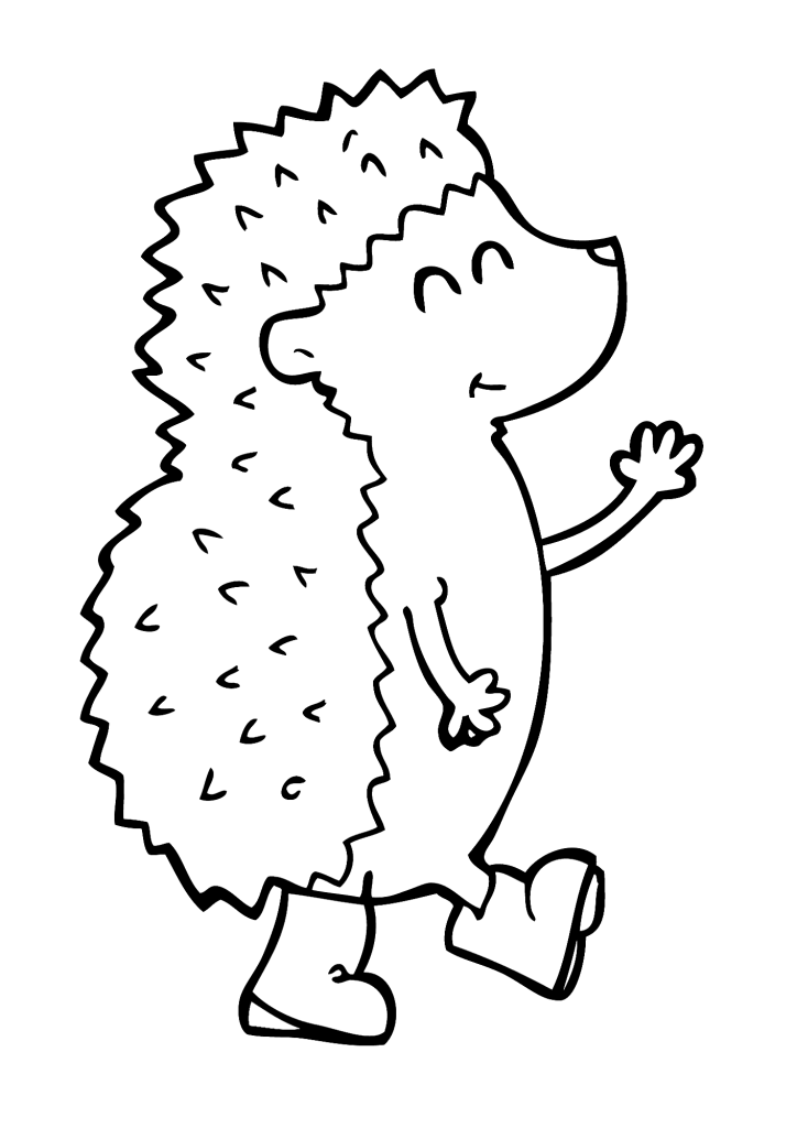 Sweet Hedgehog Coloring Page