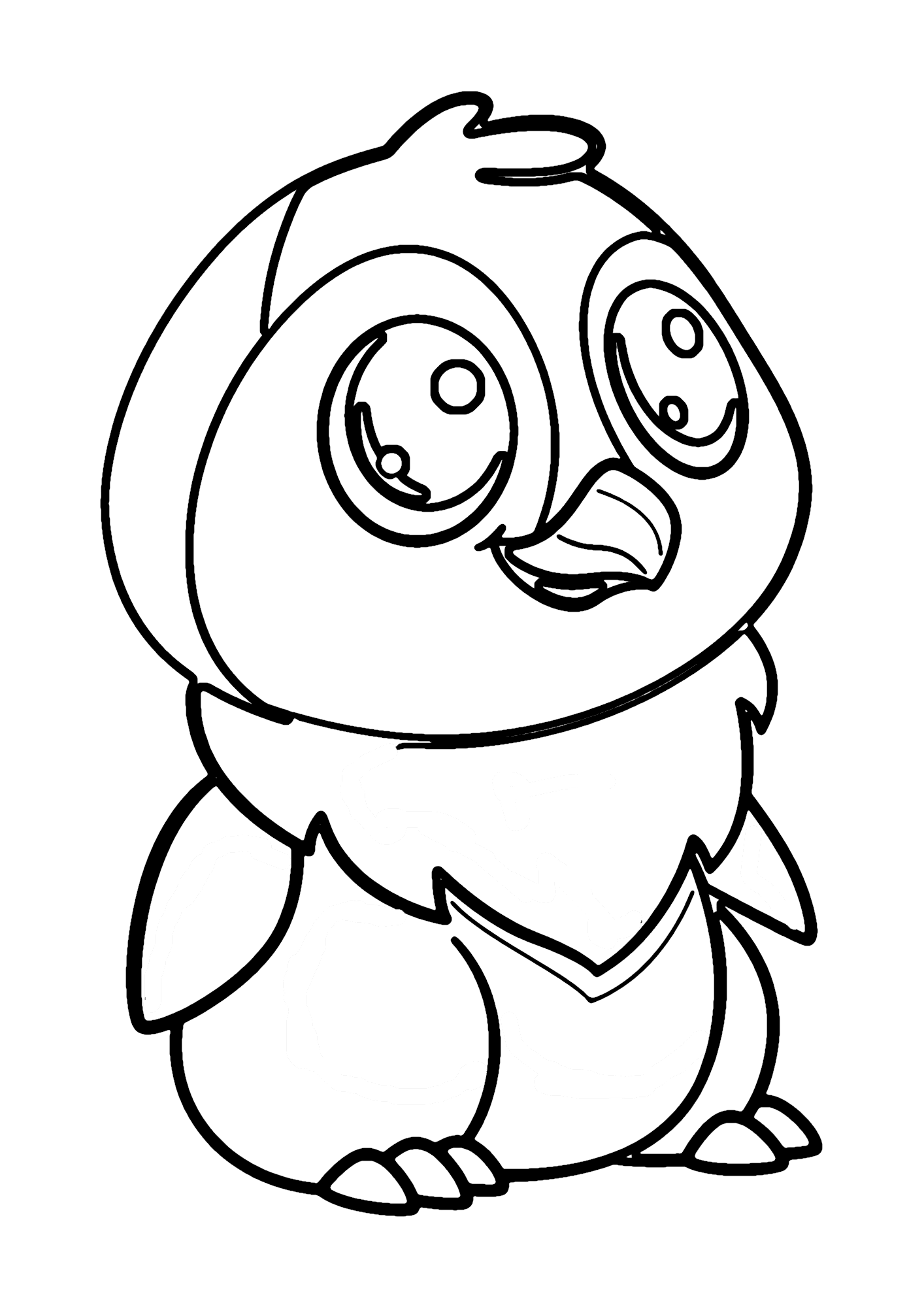 Sweet Penguin Coloring Page