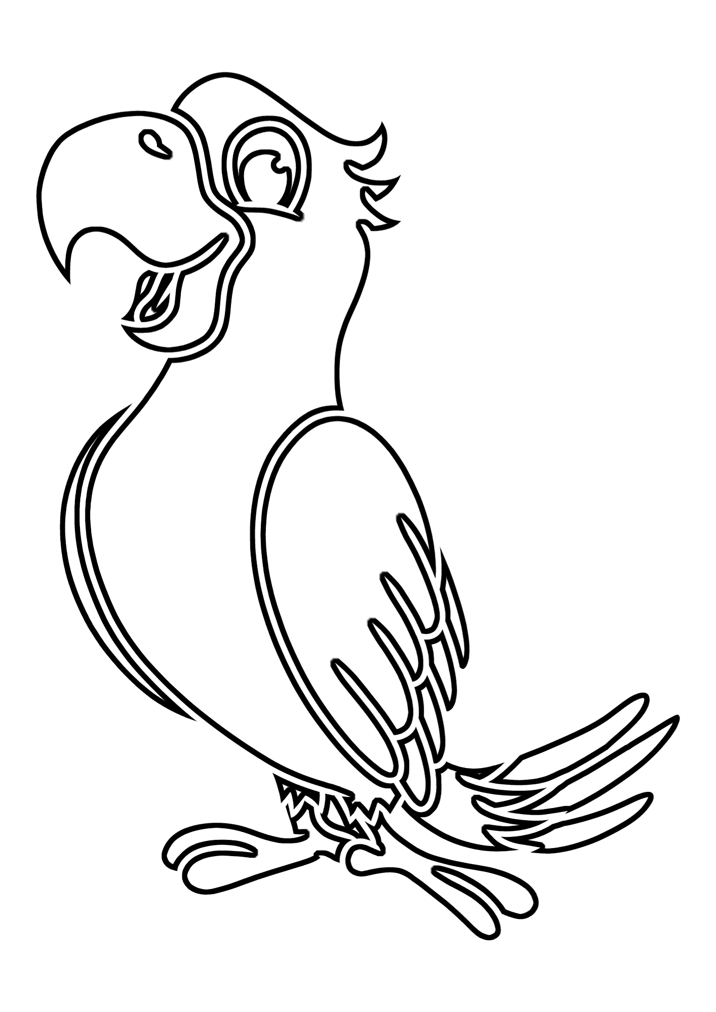 Sweet Cockatoo Coloring Page