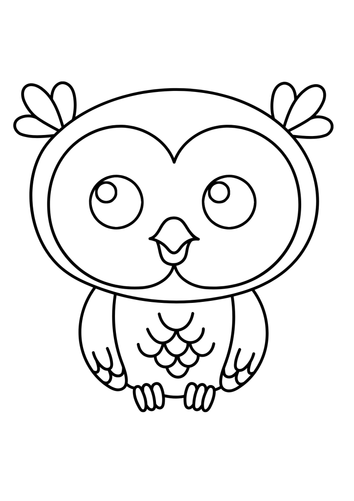 Sweet Owl Coloring Page