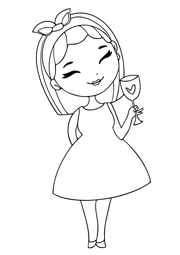 Wedding Barbie Doll Coloring Page