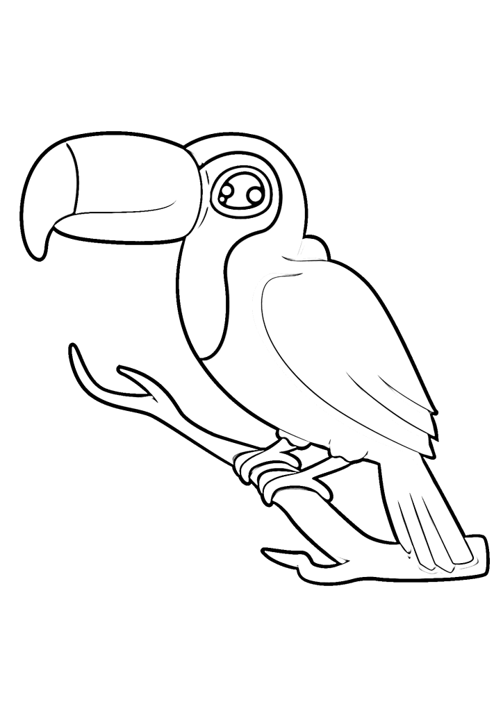 Yellow Cockatoo To Print Coloring Page