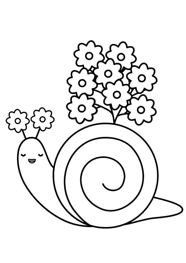 Beautiful Snail Coloring Pages
