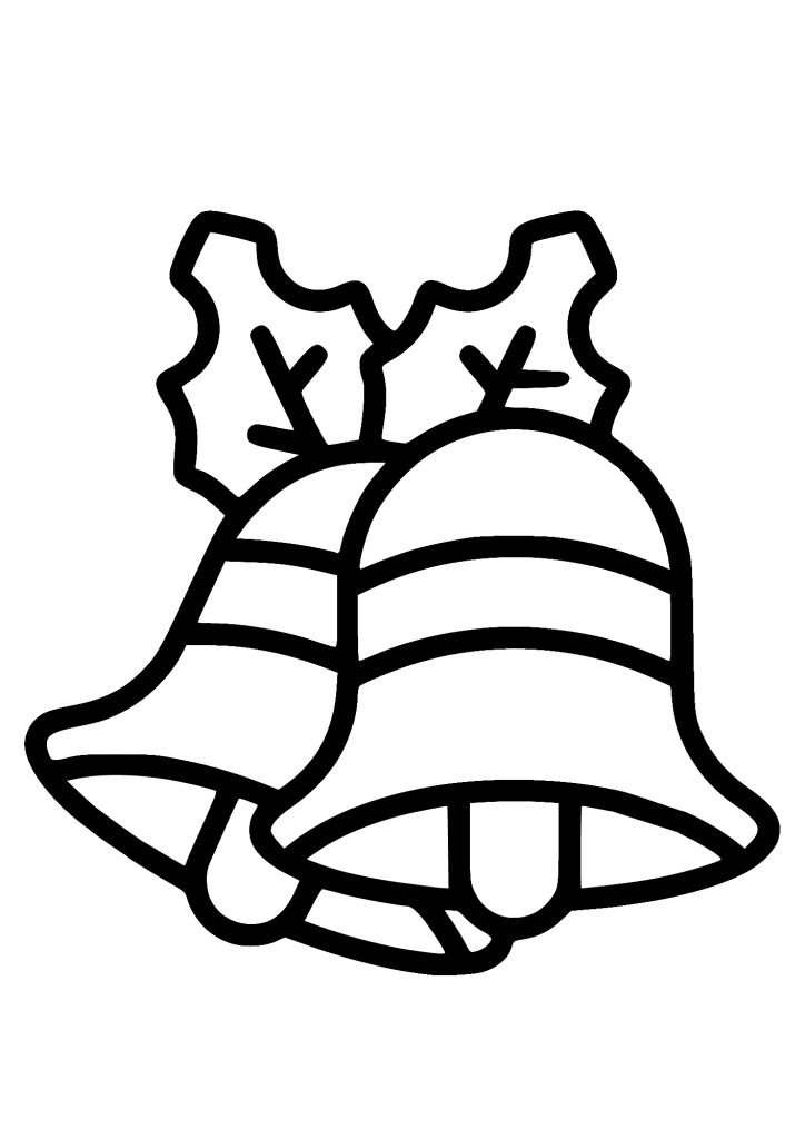 Christmas Bell Image For Children Coloring Page