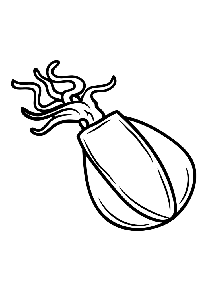 Cute Cuttlefish Coloring Page