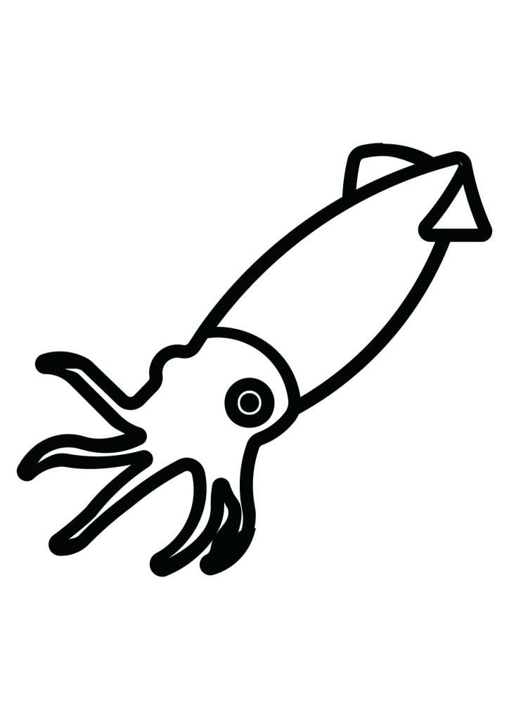 Cuttlefish Picture Coloring Page