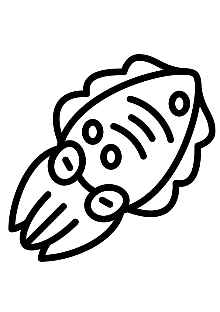 Free Cuttlefish Coloring Page