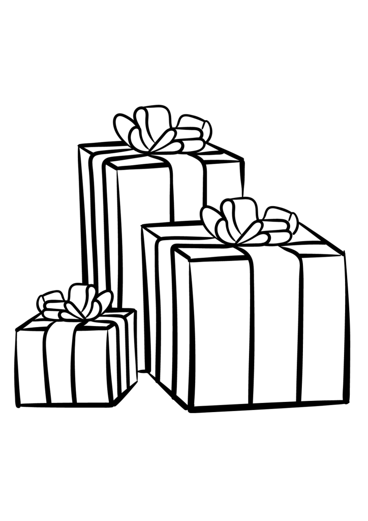 Gifts Happy Birthday Coloring Pages